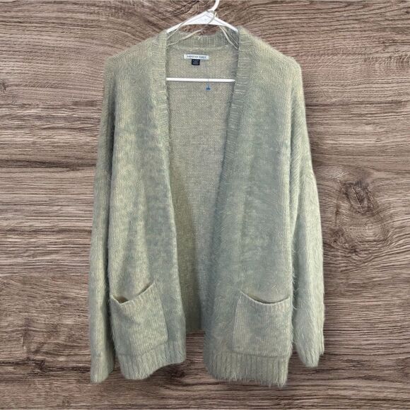 American Eagle Outfitters Sweaters - AMERICAN EAGLE eyelash open fuzzy sweater XL Women's Cozy Cardigan Sweater